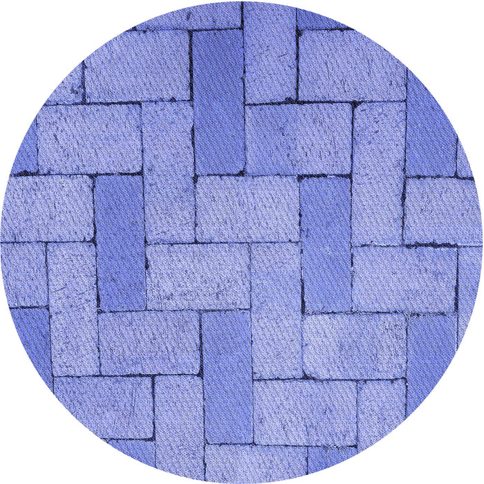Square Patterned Sky Blue Rug, pat618blu