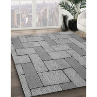 Patterned Cloud Gray Rug, pat618gry