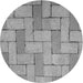 Square Patterned Cloud Gray Rug, pat618gry