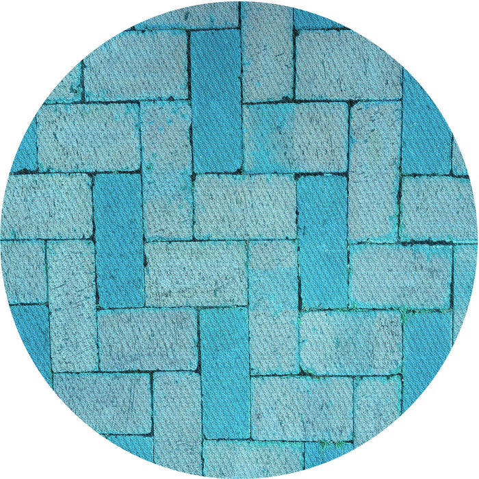 Square Machine Washable Transitional Blue Ivy Blue Rug in a Living Room, wshpat618lblu