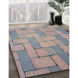 Machine Washable Transitional Pale Silver Gray Rug in a Family Room, wshpat618