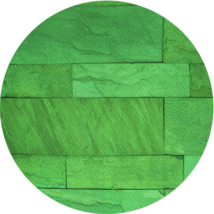 Square Machine Washable Transitional Lime Green Rug in a Living Room, wshpat619grn