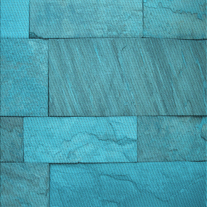 Patterned Bright Turquoise Blue Rug, pat619lblu