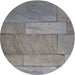 Sideview of Patterned Dark Gray Novelty Rug, pat619