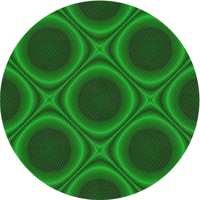 Square Machine Washable Transitional Neon Green Rug, wshpat61