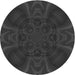 Square Patterned Charcoal Black Rug, pat62gry