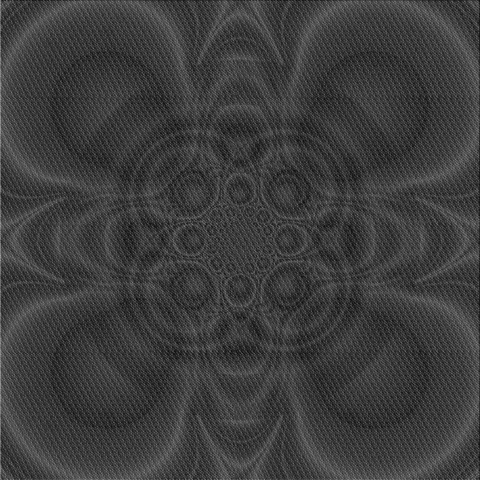 Round Patterned Charcoal Black Rug, pat62gry