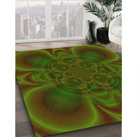 Patterned Bakers Brown Rug, pat62yw