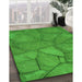 Patterned Green Rug in Family Room, pat620grn