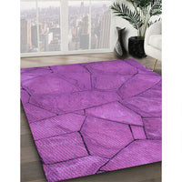 Patterned Dark Orchid Purple Rug, pat620pur