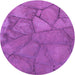 Square Patterned Dark Orchid Purple Rug, pat620pur