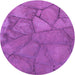 Square Machine Washable Transitional Dark Orchid Purple Rug in a Living Room, wshpat620pur