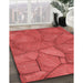 Machine Washable Transitional Red Rug in a Family Room, wshpat620rd