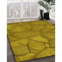 Patterned Yellow Rug, pat620yw