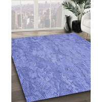 Patterned Denim Blue Rug, pat621blu