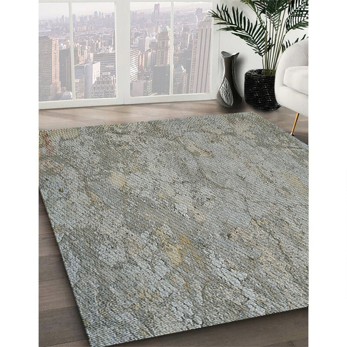 Machine Washable Transitional Carbon Gray Rug in a Family Room, wshpat621