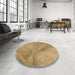 Round Patterned Orange Rug in a Office, pat622brn