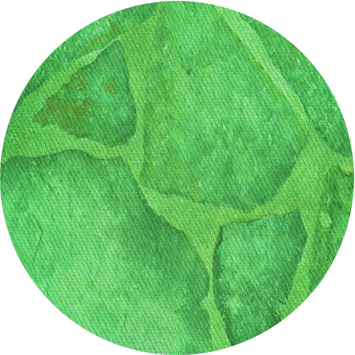 Square Machine Washable Transitional Lime Green Rug in a Living Room, wshpat622grn