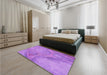 Patterned Violet Purple Rug in a Bedroom, pat622pur