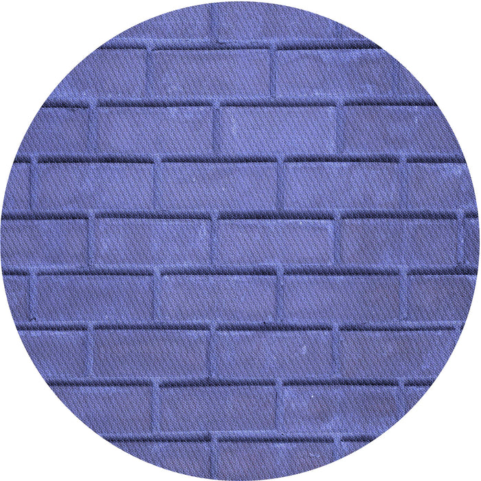 Square Patterned Light Slate Blue Rug, pat623blu