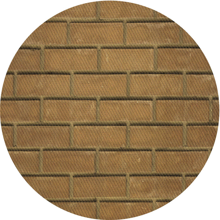 Square Patterned Saddle Brown Rug, pat623brn