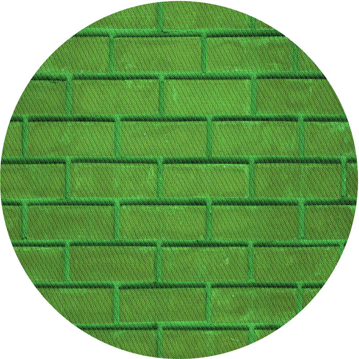 Square Patterned Green Rug, pat623grn