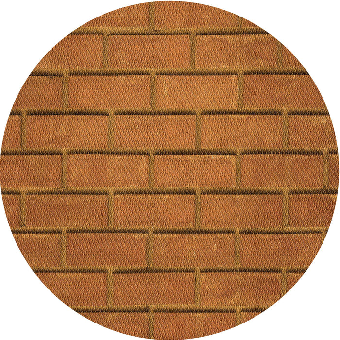 Square Patterned Neon Orange Rug, pat623org