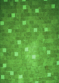 Machine Washable Transitional Green Rug, wshpat624grn