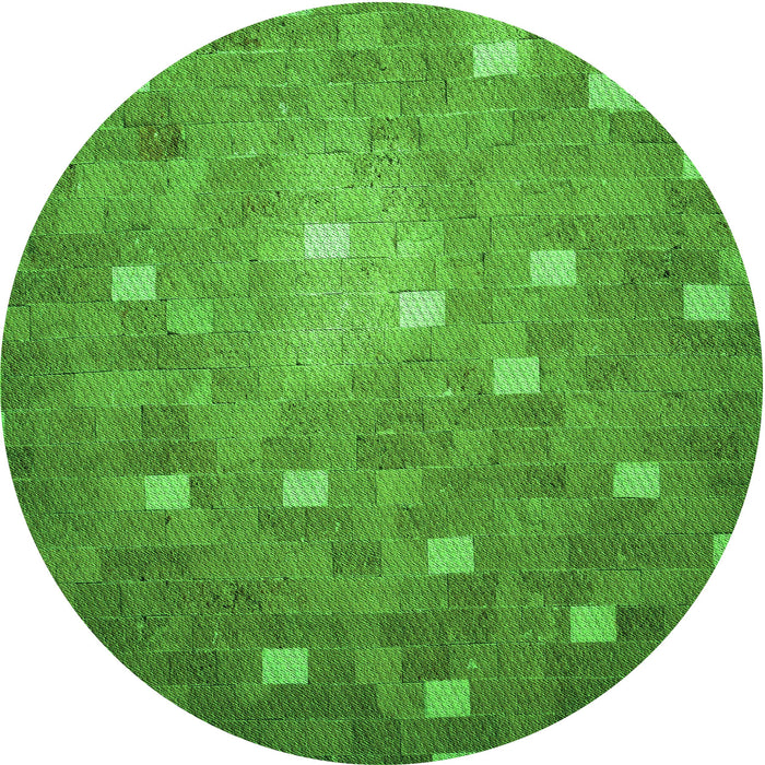 Square Patterned Green Rug, pat624grn
