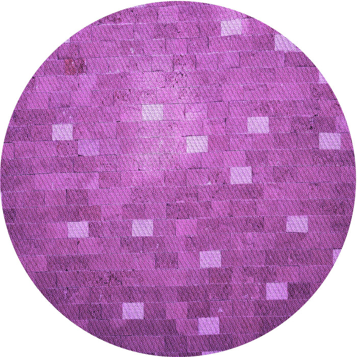 Square Machine Washable Transitional Bright Neon Pink Purple Rug in a Living Room, wshpat624pur