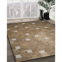 Machine Washable Transitional Camel Brown Rug in a Family Room, wshpat624
