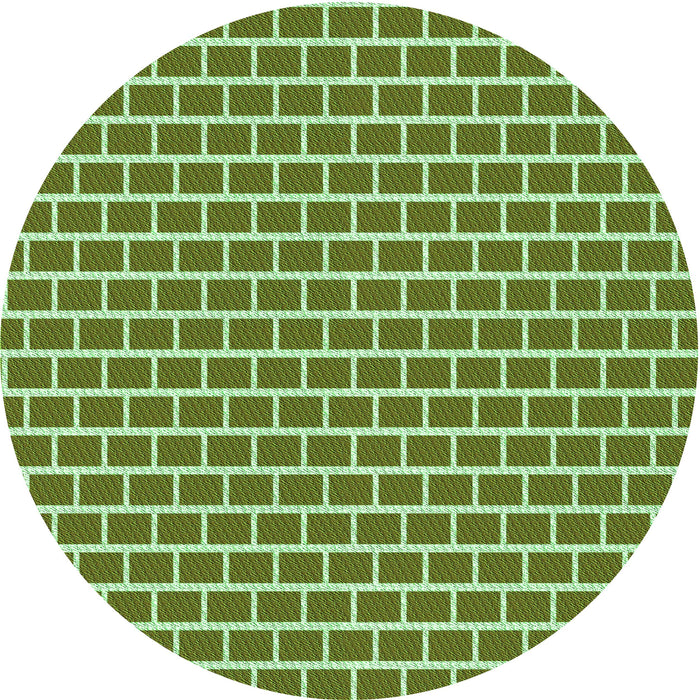 Square Machine Washable Transitional Seaweed Green Rug in a Living Room, wshpat625grn