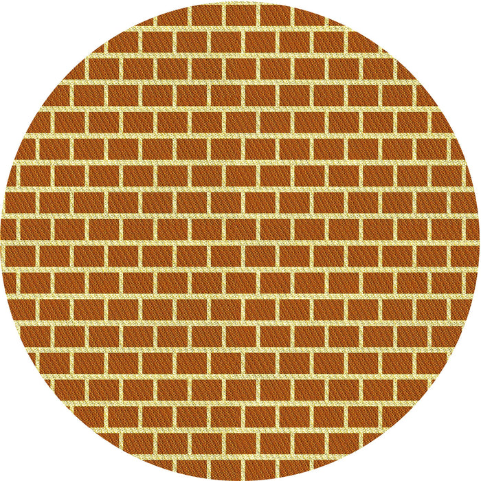 Square Patterned Orange Rug, pat625yw