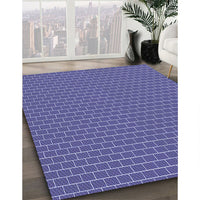 Patterned Deep Periwinkle Purple Rug, pat626blu