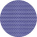 Square Patterned Deep Periwinkle Purple Rug, pat626blu