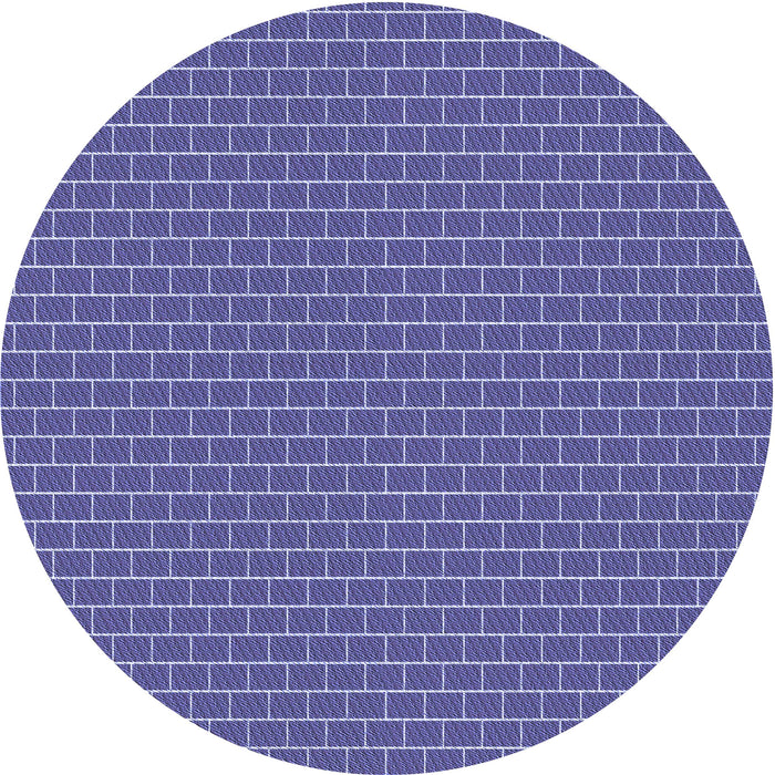 Square Machine Washable Transitional Deep Periwinkle Purple Rug in a Living Room, wshpat626blu