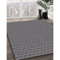 Patterned Light Slate Gray Rug, pat626lblu