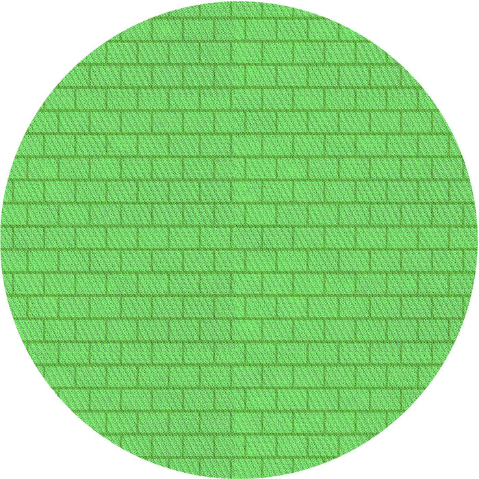 Square Machine Washable Transitional Neon Green Rug in a Living Room, wshpat627grn
