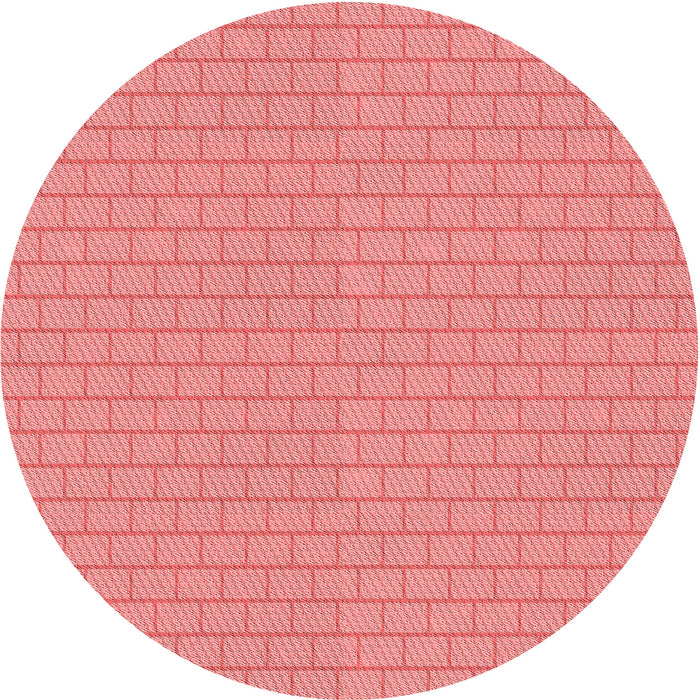 Square Patterned Light Coral Pink Rug, pat627rd