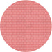 Square Patterned Light Coral Pink Rug, pat627rd