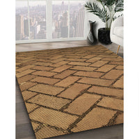 Patterned Saddle Brown Rug, pat628brn