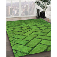 Patterned Green Rug, pat628grn