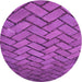 Square Machine Washable Transitional Bright Neon Pink Purple Rug in a Living Room, wshpat628pur