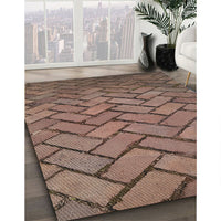 Patterned Light Copper Gold Novelty Rug, pat628