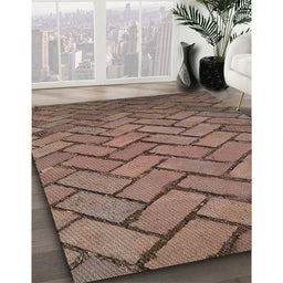 Machine Washable Transitional Light Copper Gold Rug in a Family Room, wshpat628