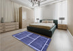 Patterned Sky Blue Rug in a Bedroom, pat629blu