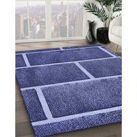 Patterned Sky Blue Rug, pat629blu