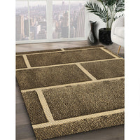 Patterned Bronze Brown Rug, pat629brn