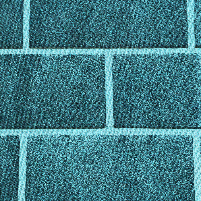 Patterned Bright Turquoise Blue Rug, pat629lblu
