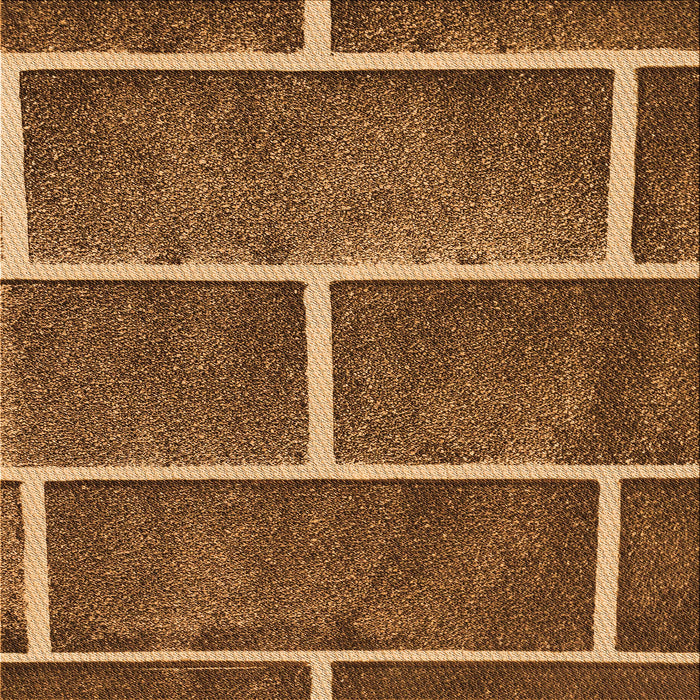 Round Patterned Red Brown Rug, pat629org